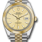 Rolex Stainless Steel and Yellow Gold Datejust 41 Date Watch - 41 MM - Jubilee Bracelet - Smooth Bezel- Golden Fluted Dial - 126303 gflmij