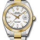 Rolex Stainless Steel and Yellow Gold Datejust 41 Date Watch - 41 MM - Oyster Bracelet - Smooth Bezel - White Dial - 126303 wio