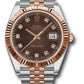 Rolex Stainless Steel and Pink Gold Datejust 41 Date Watch - 41 MM - Jubilee Bracelet - Fluted Bezel - Chocolate Diamond Dial - 126331 chodj
