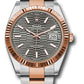 Rolex Stainless Steel and Pink Gold Datejust 41 Date Watch - 41 MM - Oyster Bracelet - Fluted Bezel - Slate Fluted Index Dial - 126331 slflmio
