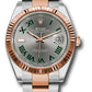 Rolex Stainless Steel and Pink Gold Datejust 41 Date Watch - 41 MM - Oyster Bracelet - Fluted Bezel - Wimbledon Dial - 126331 slgro
