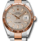 Rolex Stainless Steel and Pink Gold Datejust 41 Date Watch - 41 MM - Oyster Bracelet - Fluted Bezel - Sundust Index Dial - 126331 suio