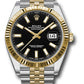 Rolex Stainless Steel and Yellow Gold Datejust 41 Date Watch - 41 MM - Jubilee Bracelet - Fluted Bezel - Black Dial - 126333 bkij