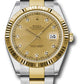 Rolex Stainless Steel and Yellow Gold Datejust 41 Date Watch - 41 MM - Oyster Bracelet - Fluted Bezel - Champagne Diamond Dial - 126333 chdo