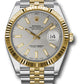 Rolex Stainless Steel and Yellow Gold Datejust 41 Date Watch - 41 MM - Jubilee Bracelet - Fluted Bezel - Silver Dial - 126333 sij