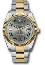 Rolex Stainless Steel and Yellow Gold Datejust 41 Date Watch - 41 MM - Oyster Bracelet - Fluted Bezel - Wimbledon Dial - 126333-0019
