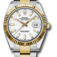 Rolex Stainless Steel and Yellow Gold Datejust 41 Date Watch - 41 MM - Oyster Bracelet - Fluted Bezel - White Dial - 126333 wio