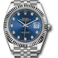 Rolex Stainless Steel and White Gold Datejust 41 Date Watch - 41 MM - Jubilee Bracelet - Fluted Bezel - Blue Diamond Dial - 126334 bldj