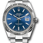 Rolex Stainless Steel and White Gold Datejust 41 Date Watch - 41 MM - Oyster Bracelet - Fluted Bezel - Blue Dial - 126334 blio