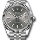 Rolex Stainless Steel and White Gold Datejust 41 Date Watch - 41 MM - Jubilee Bracelet - Fluted Bezel - Dark Rhodium Dial - 126334 dkrij