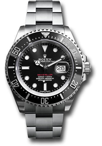 Rolex Stainless Steel Sea-Dweller Watch - 43 MM - Oyster Bracelet - Black Dial - 126600-0002