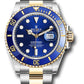 Rolex Blusey Oystersteel & Yellow Gold Submariner Watch 41MM - Oyster Bracelet - Blue Dial - 126613LB