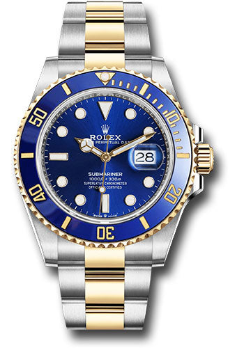 Rolex Blusey Oystersteel & Yellow Gold Submariner Watch 41MM - Oyster Bracelet - Blue Dial - 126613LB