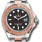 Rolex Steel and Everose Gold Yacht-Master  Watch - 40 MM - Oyster Bracelet - Black Dial - 126621 bk