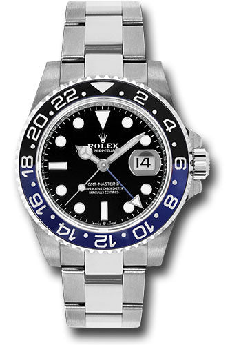 Rolex Batman Stainless Steel GMT-Master II Watch - 40 MM - Oyster Bracelet - Black Dial - 126710BLNR-0003