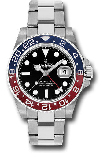 Rolex Stainless Steel GMT-Master II Watch - 40 MM - Oyster Bracelet - Black Dial - 126710BLRO o