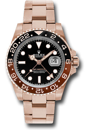 Rolex Rootbeer Everose Gold GMT-Master II  Watch - 40 MM - Oyster Bracelet - Black Dial - 126715CHNR bk