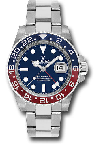 Rolex Pepsi White Gold GMT-Master II Watch - 40 MM - Oyster Bracelet - Blue Dial - 126719BLRO bl