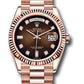 Rolex Presidential Everose Gold Day-Date 36MM - President Bracelet Watch - Brown Ombre´ Diamond Dial - 128235 brodp
