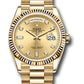Rolex Presidential Yellow Gold Day-Date 36MM - President Bracelet Watch - Champagne Diamond Dial - 128238 chdp