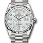 Rolex Presidential White Gold Day-Date 36MM - President Bracelet Watch - Mother-of-Pearl Diamond Dial - 128239 mdp