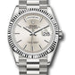 Rolex Presidential White Gold Day-Date 36MM - President Bracelet Watch - Silver Index Dial - 128239 sip