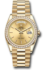 Rolex Presidential Yellow Gold Day-Date 36MM - President Bracelet Watch - Champagne Index Dial - 128348RBR-0026