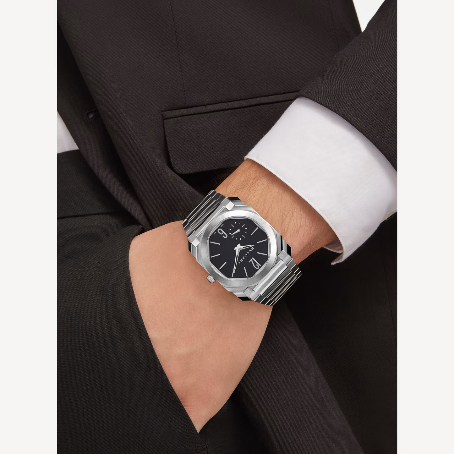 Bvlgari Octo Finissimo - Stainless Steel 40 MM - Stainless Steel Bracelet - Black Dial - Stainless Steel Bezel - 103297