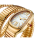 Bvlgari Serpenti Tubogas - 2 Row - Yellow Gold 35 MM - Yellow Gold Bracelet - Diamond Bezel - Silver Opaline Dial - 101923