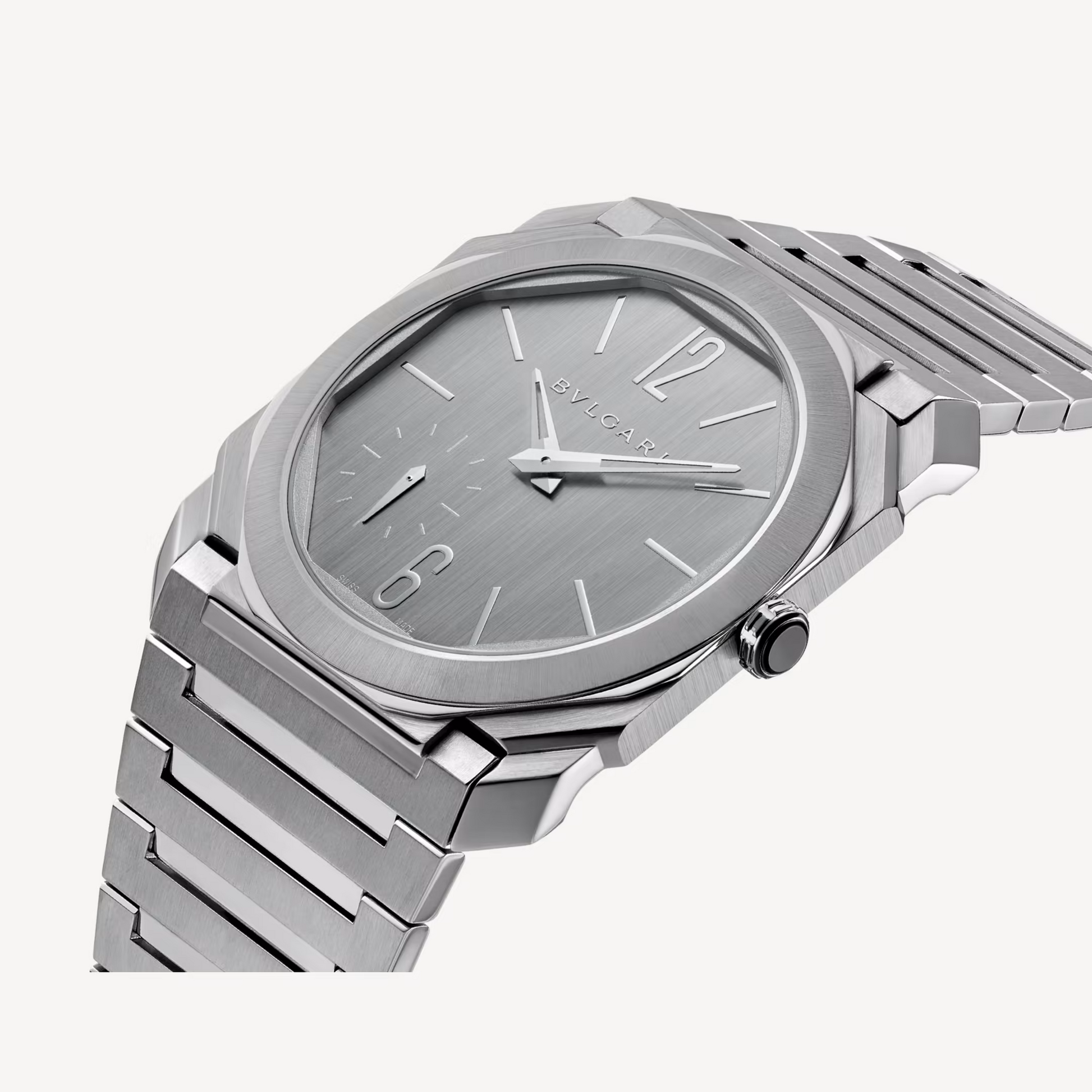 Bvlgari Octo Finissimo - Stainless Steel 40 MM - Stainless Steel Bracelet - Silver Dial - Stainless Steel Bezel - 103464