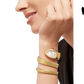 Bvlgari Serpenti Tubogas - 2 Row - Yellow Gold 35 MM - Yellow Gold Bracelet - Diamond Bezel - Silver Opaline Dial - 101923