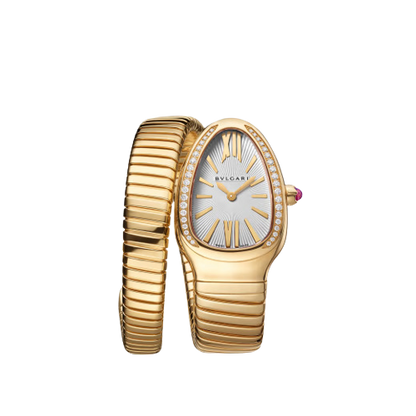 Bvlgari Serpenti Tubogas - 35 MM - Yellow Gold - White Dial - 101924  nyc watcher nyc watches