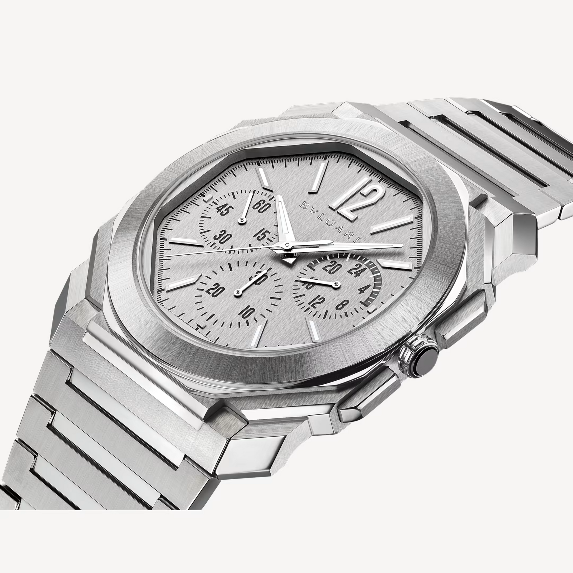 Bvlgari Octo Finissimo - Stainless Steel 43 MM - Stainless Steel Bracelet - Grey Dial - Stainless Steel Bezel - 103661