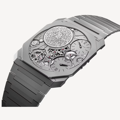 Bvlgari Octo Finissimo - Titanium 40 MM - Titanium Bracelet - Grey Skeleton Dial - Titanium Bezel - 103611