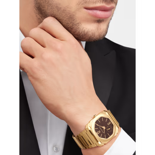 Bvlgari Octo Finissimo - Yellow Gold 40 MM - Yellow Gold Bracelet - Brown Dial - Yellow Gold Bezel - 103717