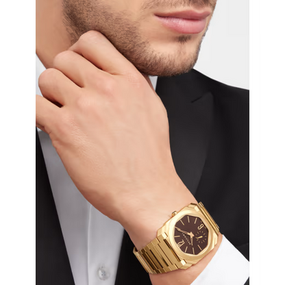 Bvlgari Octo Finissimo - Yellow Gold 40 MM - Yellow Gold Bracelet - Brown Dial - Yellow Gold Bezel - 103717