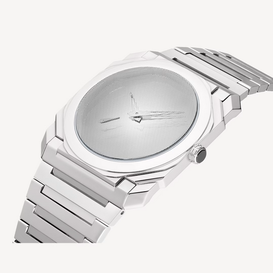 Bvlgari Octo Finissimo - Stainless Steel 40 MM - Stainless Steel Bracelet - Silver Dial - Stainless Steel Bezel - 103710