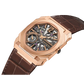 Bvlgari Octo Finissimo - Rose Gold  40 MM - Brown Leather Strap - Skeleton Dial - Rose Gold Bezel - 103667
