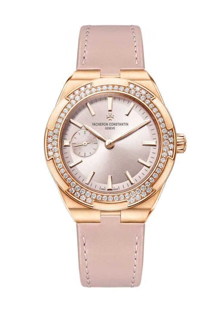 Vacheron Constantin Overseas Pink Gold 37 MM - Pink Leather Strap - Pink Dial - 2305V/000R-B077