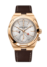 Vacheron Constantin Overseas Chronograph Pink Gold 41 MM - Brown Leather Strap - Silver Dial - 7900V/000R-B336