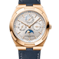 Vacheron Constantin Overseas Calendar - Rose Gold 41.5 MM - Blue Leather Strap - Silver Dial - 4300V/000R-B064