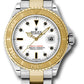 Rolex Steel and Yellow Yacht-Master Watch - 40 MM - Oyster Bracelet - White Dial - 16623 w