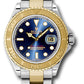 Rolex Steel and Yellow Yacht-Master Watch - 40 MM - Oyster Bracelet - Blue Dial  - 16623 b