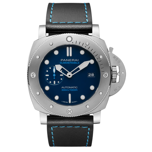 Panerai Submersible BMG-TECH™ Titanium 47 MM - Black Leather Strap - Blue Dial - PAM02692