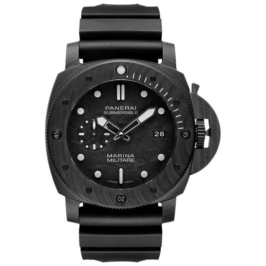 Panerai Submersible Marina Militare Carbotech™ 47 MM - Black Rubber Strap - Black Dial - PAM02979