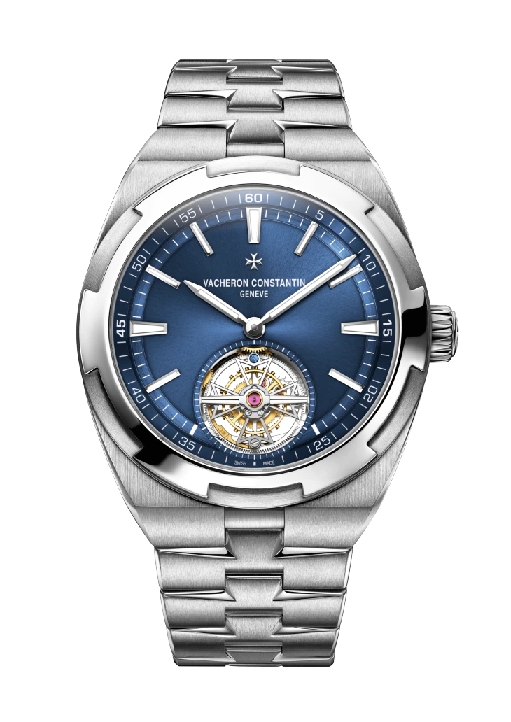 Vacheron Constantin Overseas Tourbillo Stainless Steel 42.5 MM - Stainless Steel Bracelet - Blue Dial - 6000V/110A-B544