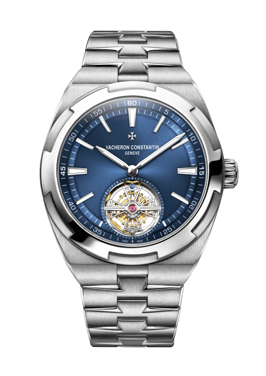 Vacheron Constantin Overseas Tourbillo Stainless Steel 42.5 MM - Stainless Steel Bracelet - Blue Dial - 6000V/110A-B544