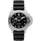 Panerai Submersible Stainless Steel 44 MM - Black Rubber Strap - BlackDial - PAM02973