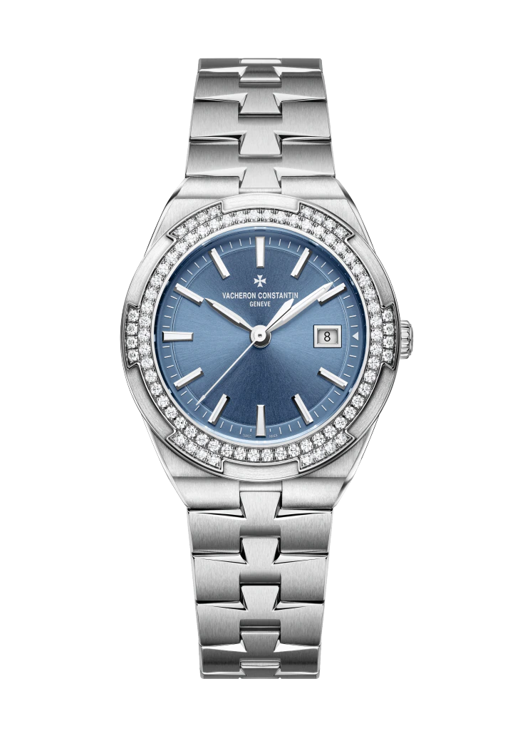 Vacheron Constantin Quartz Stainless Steel 33 MM - Stainless Steel Bracelet - Diamond Bezel - Blue Dial - 1205V/100A-B590