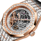 Audemars Piguet Royal Oak Rose Gold Diamond Double Balance Wheel Openworked 41 MM - Rose Gold Diamond Bracelet - Openworked Dial - 15417OR.ZZ.1267OR.01